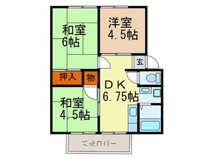 サンシティスリムハウスＡの物件間取画像